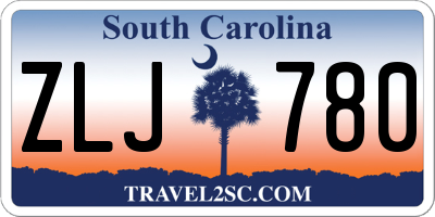 SC license plate ZLJ780