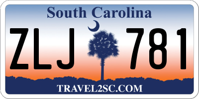 SC license plate ZLJ781