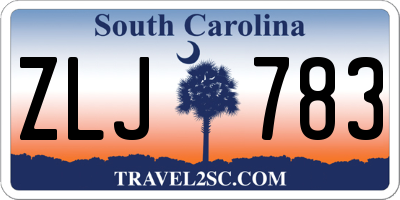SC license plate ZLJ783