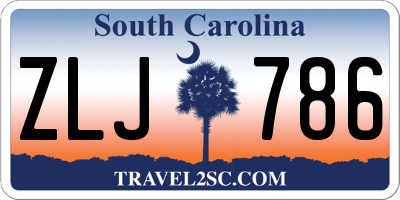 SC license plate ZLJ786