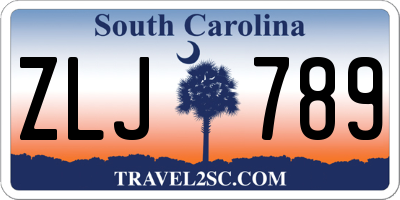 SC license plate ZLJ789