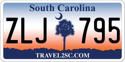 SC license plate ZLJ795