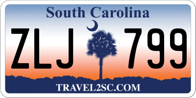 SC license plate ZLJ799
