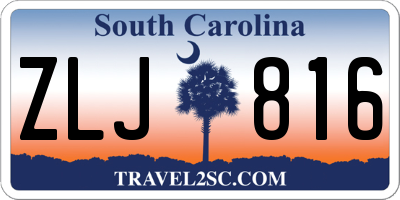 SC license plate ZLJ816