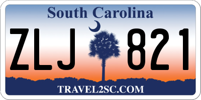 SC license plate ZLJ821