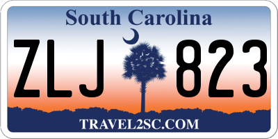 SC license plate ZLJ823