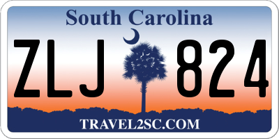 SC license plate ZLJ824