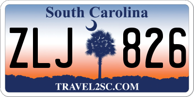 SC license plate ZLJ826