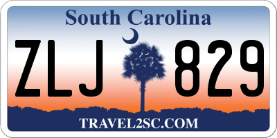 SC license plate ZLJ829