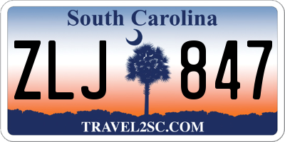 SC license plate ZLJ847