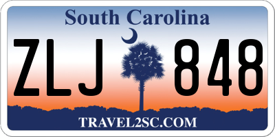 SC license plate ZLJ848