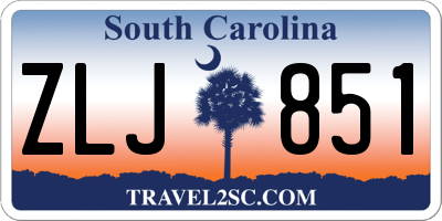SC license plate ZLJ851