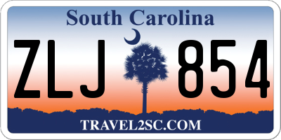 SC license plate ZLJ854