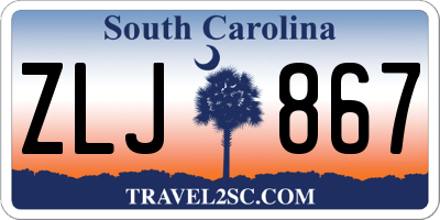 SC license plate ZLJ867