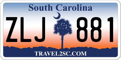 SC license plate ZLJ881
