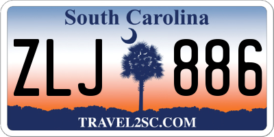SC license plate ZLJ886