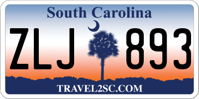 SC license plate ZLJ893