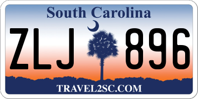 SC license plate ZLJ896
