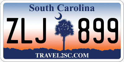 SC license plate ZLJ899