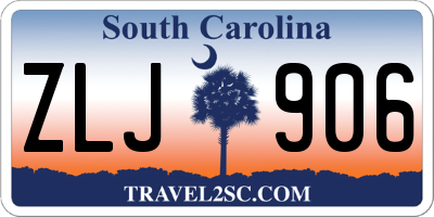 SC license plate ZLJ906
