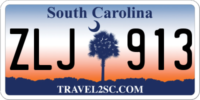 SC license plate ZLJ913