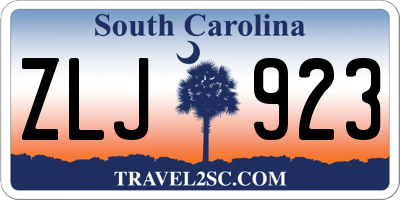 SC license plate ZLJ923