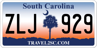 SC license plate ZLJ929