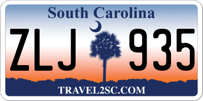 SC license plate ZLJ935