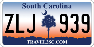 SC license plate ZLJ939