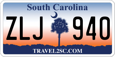 SC license plate ZLJ940