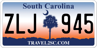 SC license plate ZLJ945