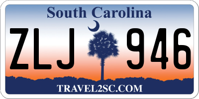 SC license plate ZLJ946
