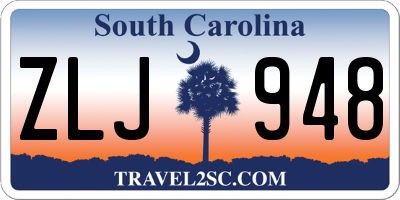 SC license plate ZLJ948