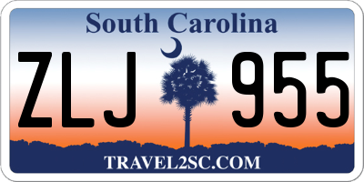 SC license plate ZLJ955