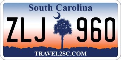 SC license plate ZLJ960