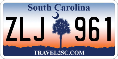 SC license plate ZLJ961
