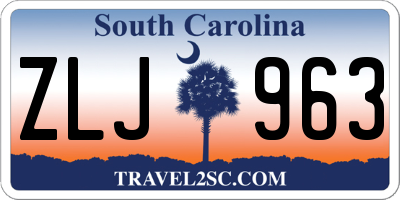 SC license plate ZLJ963