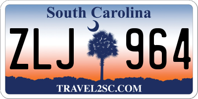SC license plate ZLJ964