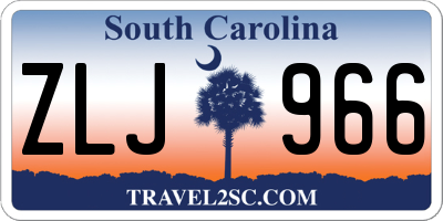 SC license plate ZLJ966