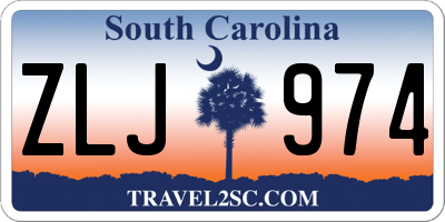 SC license plate ZLJ974
