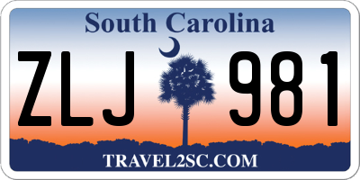 SC license plate ZLJ981
