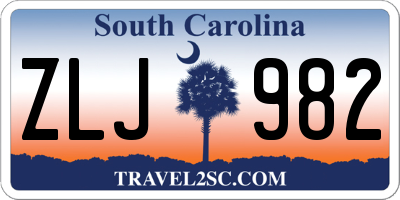 SC license plate ZLJ982