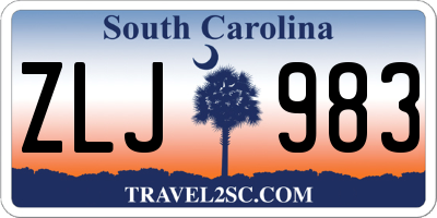 SC license plate ZLJ983