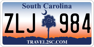 SC license plate ZLJ984