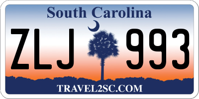 SC license plate ZLJ993
