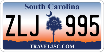SC license plate ZLJ995