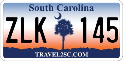 SC license plate ZLK145