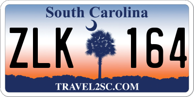 SC license plate ZLK164