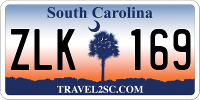 SC license plate ZLK169