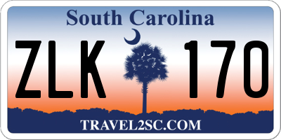 SC license plate ZLK170